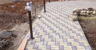 Укладка тротуарной плитки под ключ в Кузнецке в октябре